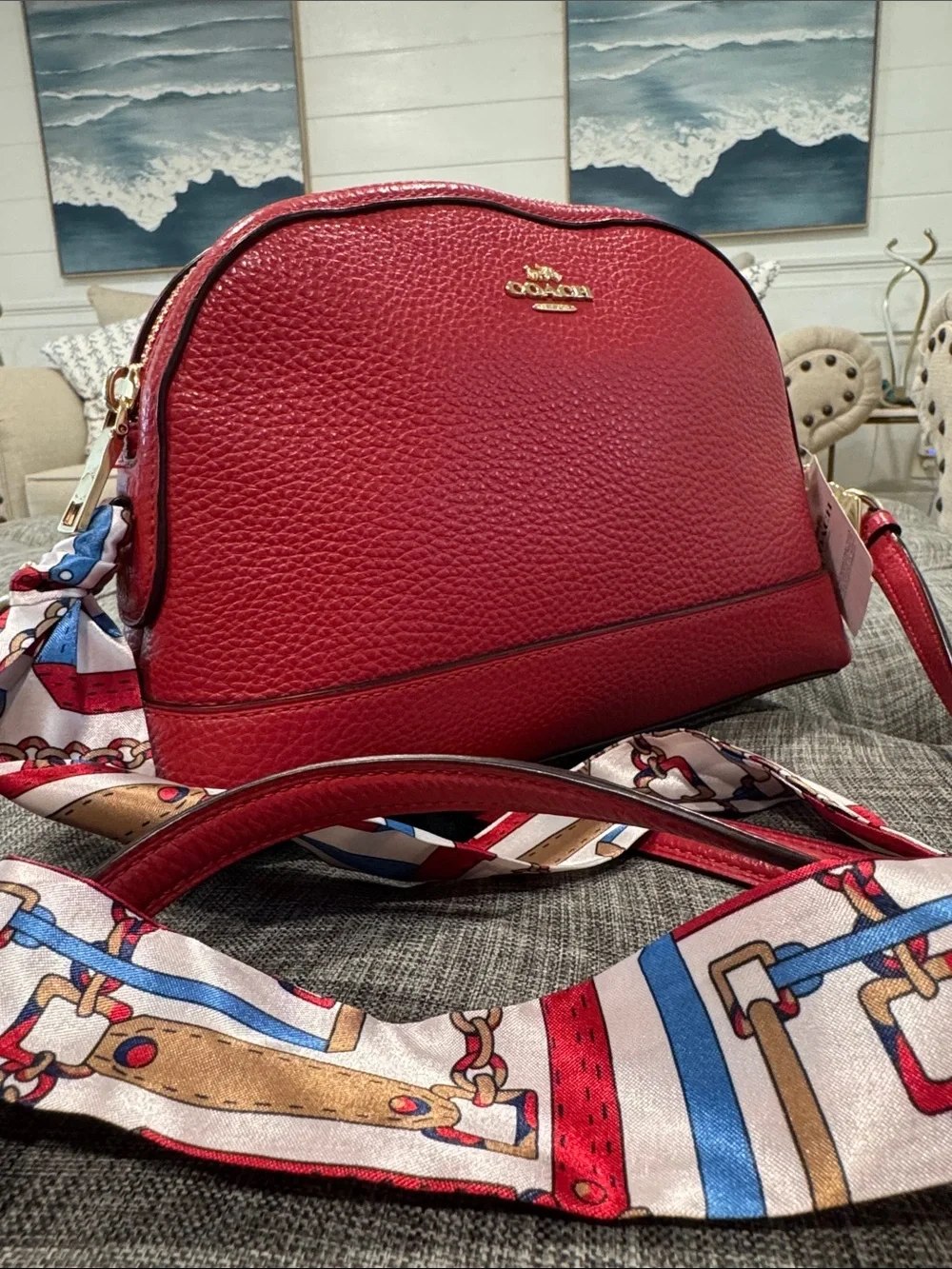 Coach Bag Dome Pebbled Leather Crossbody Bag NWT - Picture 3 of 17